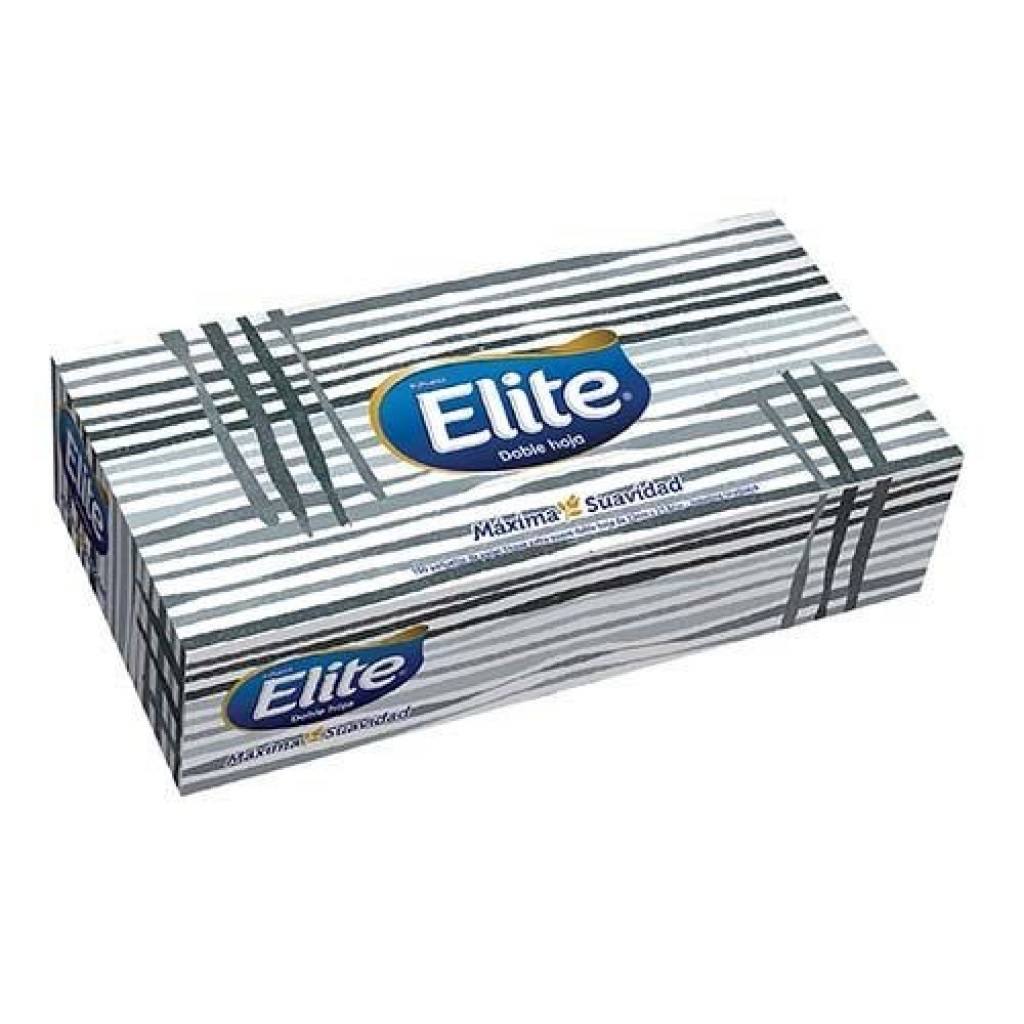 Pañuelos descartables Elite Doble Hoja 100 Pañuelos X 1 Caja