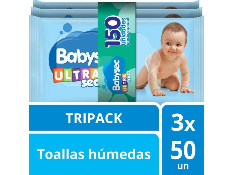 TOALLITAS HUMEDAS BABYSEC ULTRA X 150