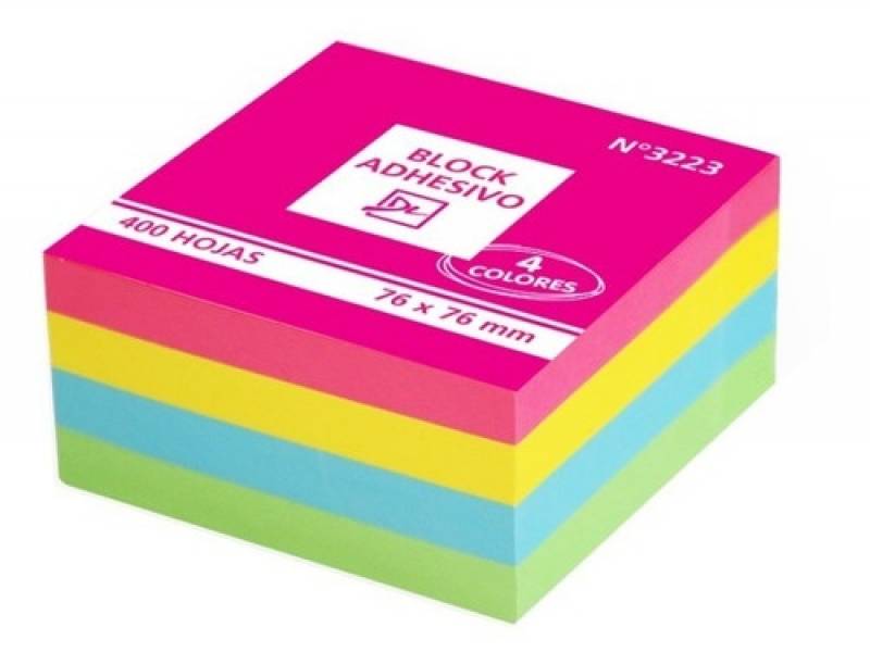 POST IT 76 X 76mm. 4 COLORES X 400 HOJAS